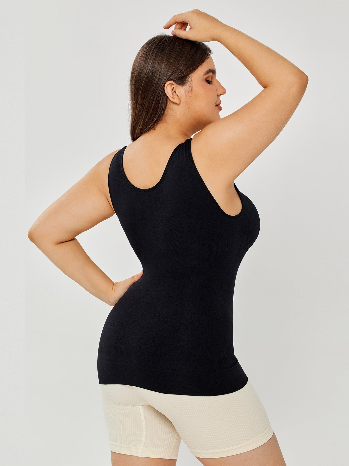 camisole de maintien pour femme couleur noire  vue de côté