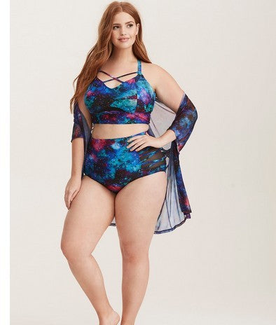 Maillot de bain imprimé grande taille GALAXIE