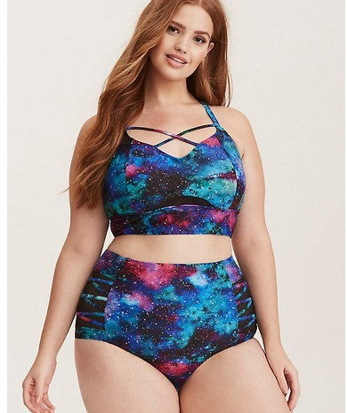 Maillot de bain imprimé grande taille GALAXIE